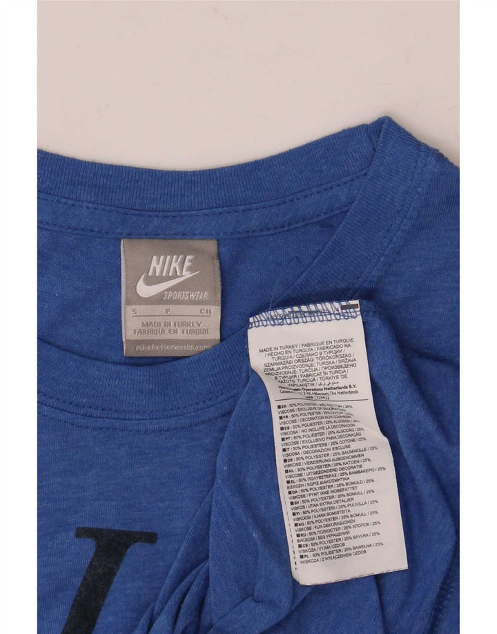 Nike Camiseta gráfica para hombre Top Small Azul Poliéster