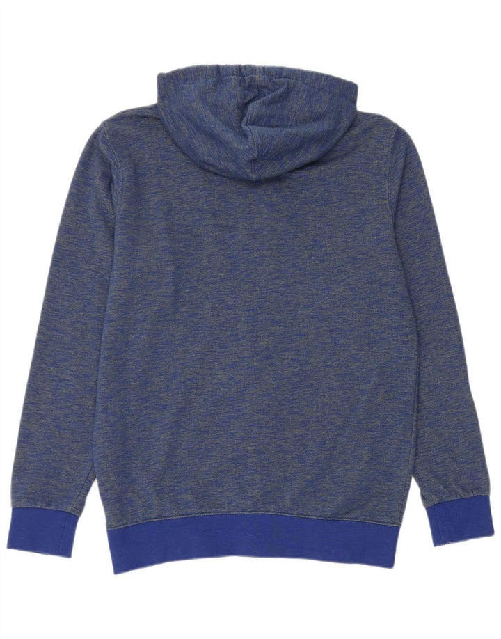 Mistral Mens Zip Hoodie Sweater Small Blue Flecked Cotton