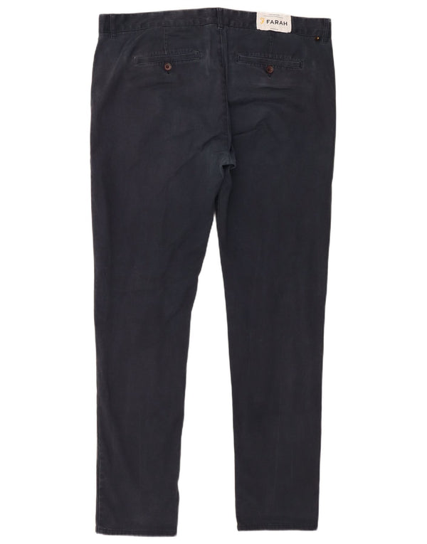 Pantaloni chino slim fit da uomo Farah W38 L32 in cotone blu navy