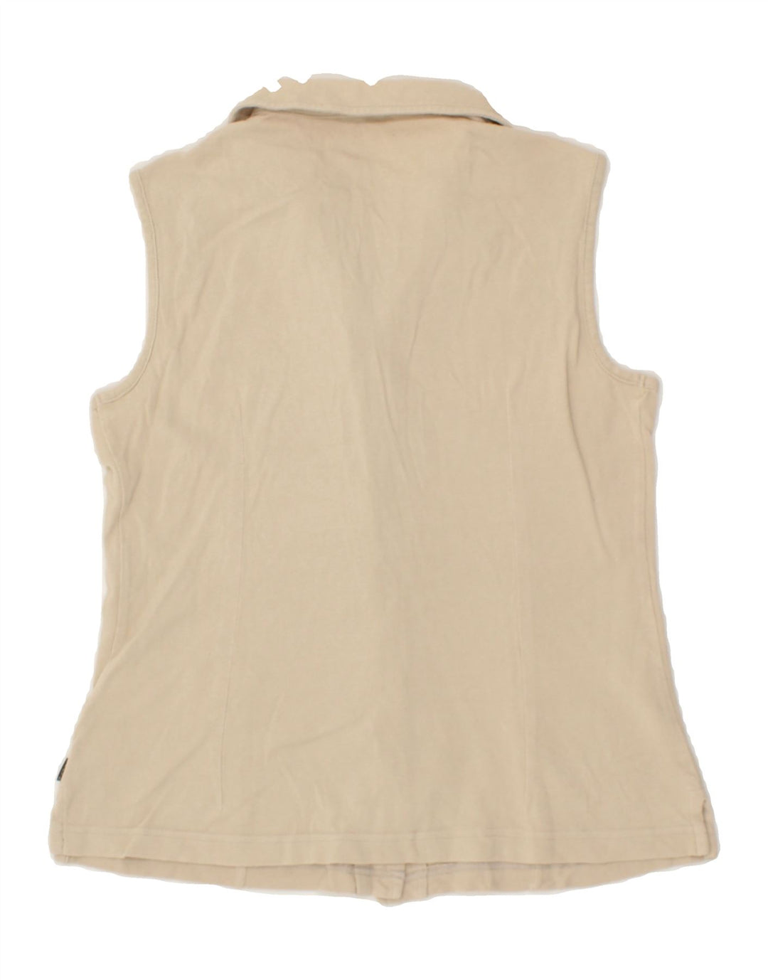 BELFE Womens Long Sleeve Shirt UK 12 Medium Beige Cotton Vintage Belfe and Second-Hand Belfe from Messina Hembry 