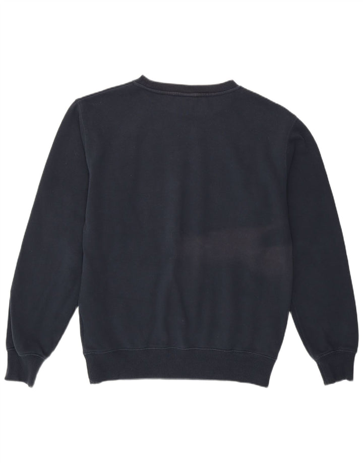 Ellesse Womens Oversized Graphic Sweatshirt Jumper UK 8 Small  Navy Blue