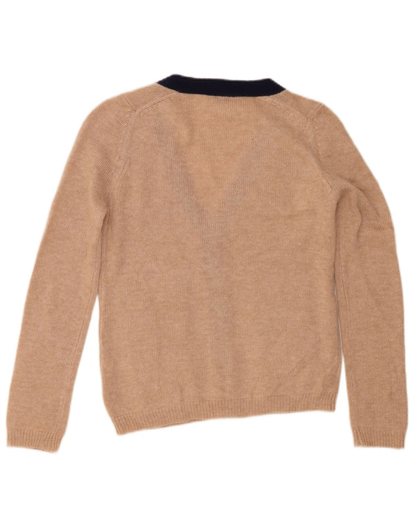 Topshop Womens Cardigan Sweater UK 8 Small Beige Acrylic
