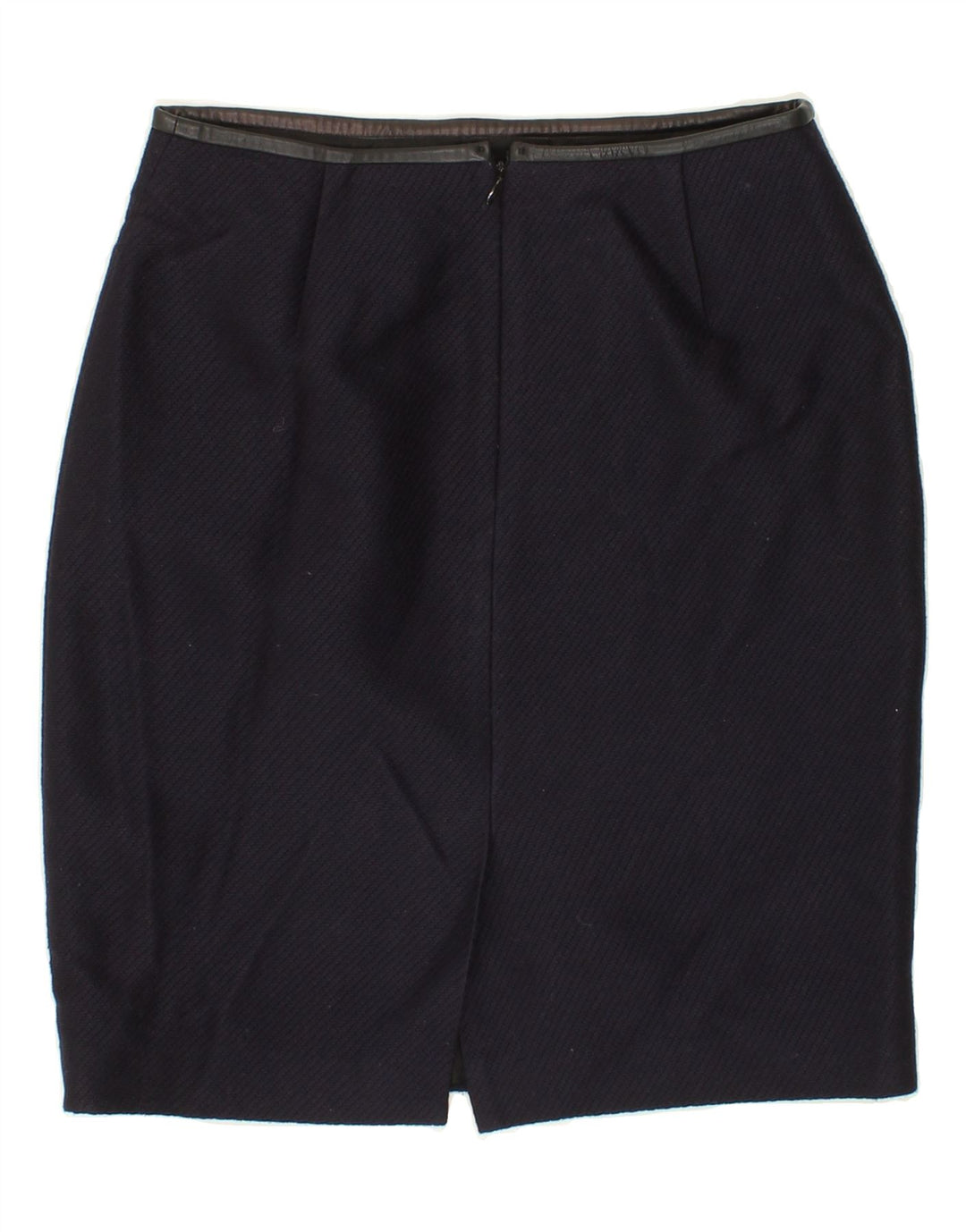 JIGSAW Womens Pencil Skirt US 10 Large W28 Navy Blue Wool Vintage Jigsaw and Second-Hand Jigsaw from Messina Hembry 