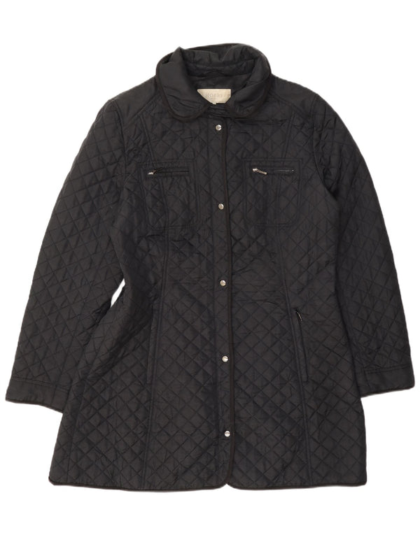 Hobbs Damen Steppmantel UK 14 Medium Schwarz Polyamid