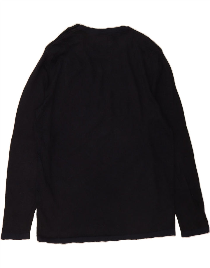 JACK & JONES Mens Core Top Long Sleeve XL Navy Blue Cotton Vintage Jack & Jones and Second-Hand Jack & Jones from Messina Hembry 