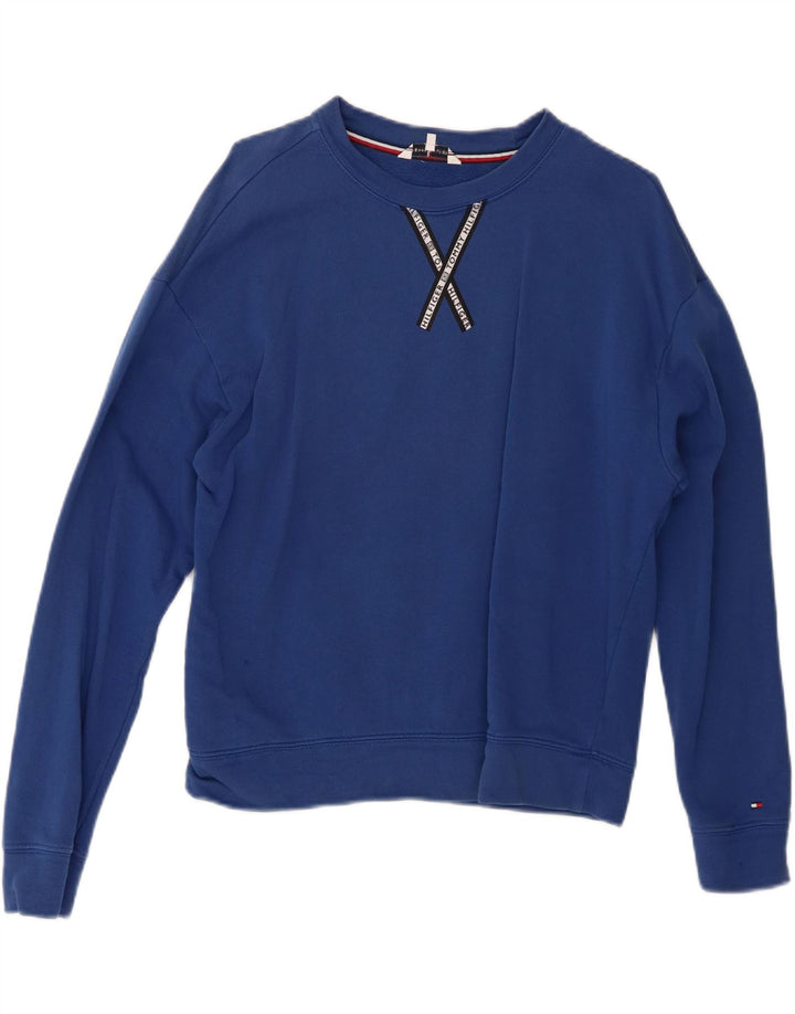 Felpa oversize da donna Tommy Hilfiger Jumper UK 10 Small Blu