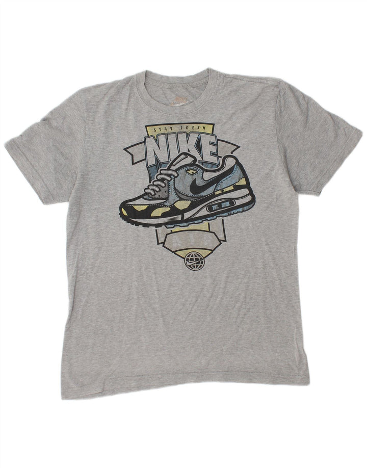 NIKE Mens Regular Fit Graphic T-Shirt Top Medium Grey