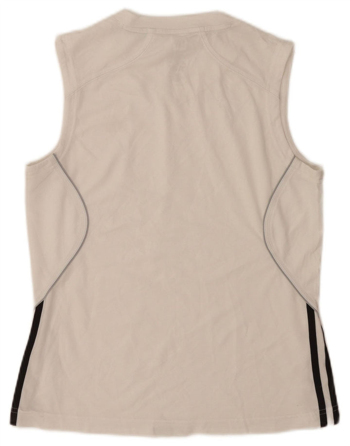 Adidas Womens Vest Top UK 10 Small White Polyester