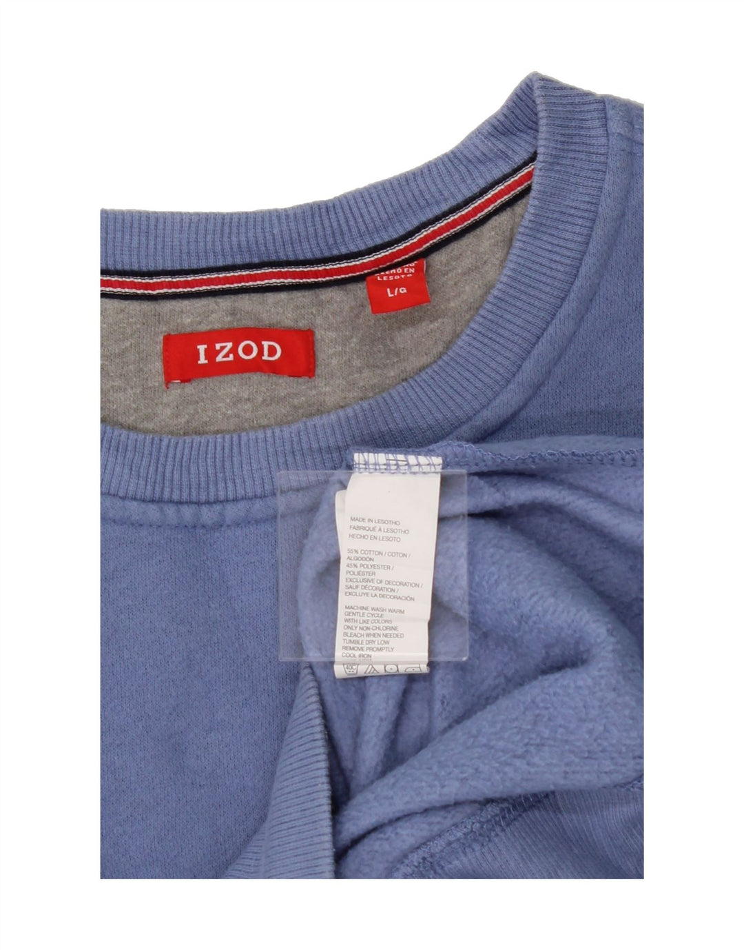 IZOD Mens Sweatshirt Jumper Large Blue Cotton Vintage Izod and Second-Hand Izod from Messina Hembry 