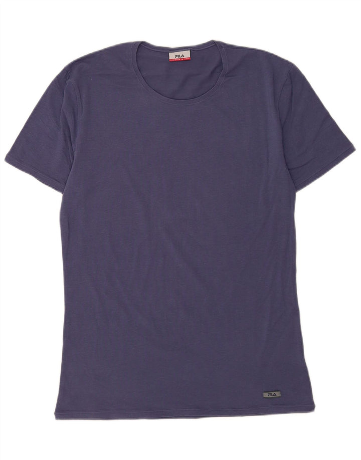 Fila Dame T-Shirt Top UK 14 Large Navy Blue