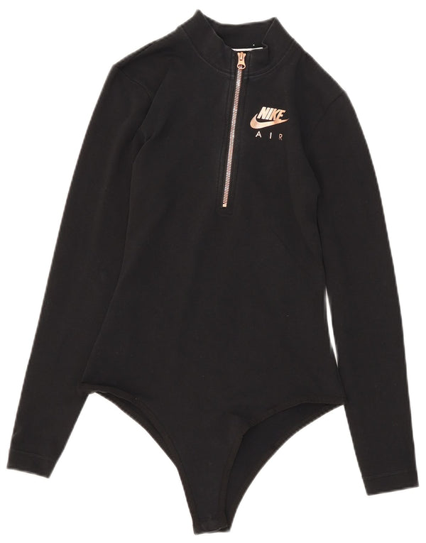 Nike Womens Long Sleeve Bodysuit UK 6 XS Black Cotton