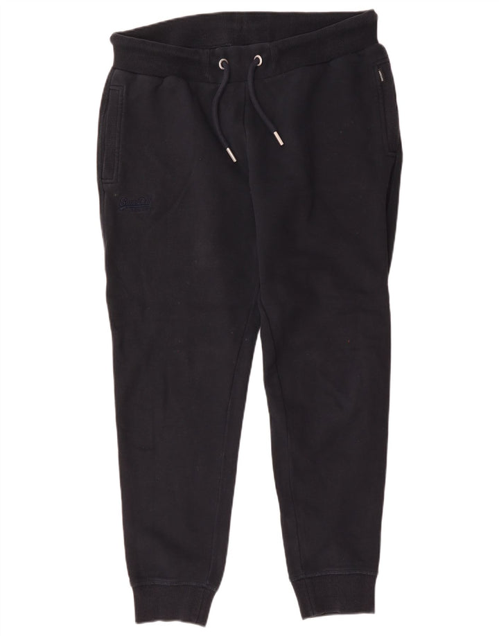 Superdry Womens Tracksuit Trousers Joggers UK 16 Large Navy Blue Polyester
