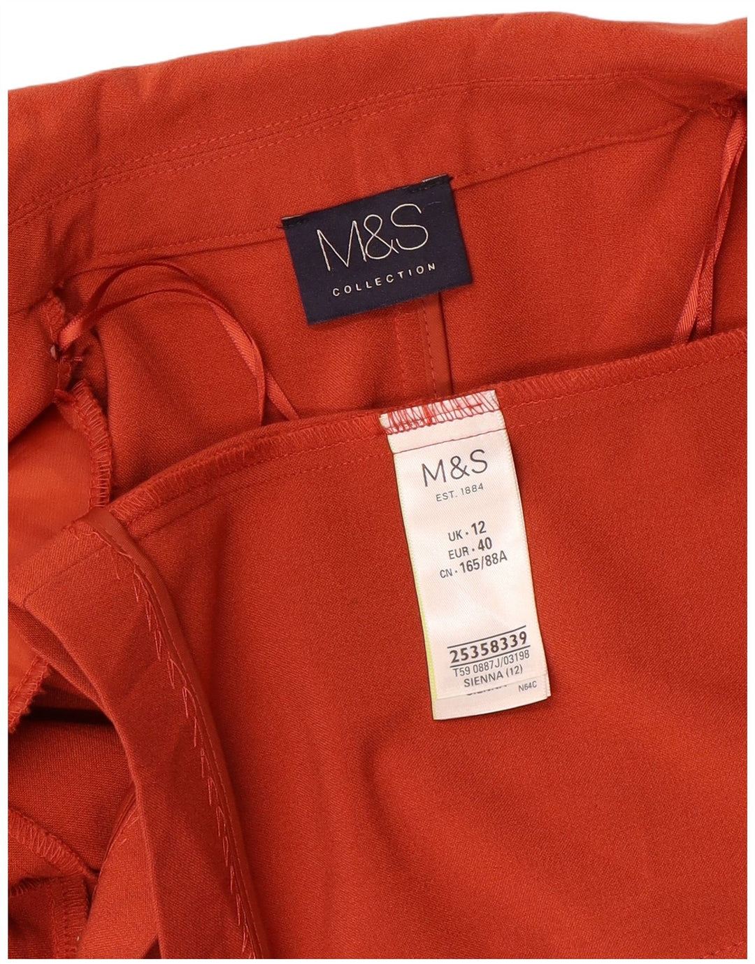 Marks & Spencer ženska otvorena jakna sa 3/4 rukavima UK 12 srednje narančasta