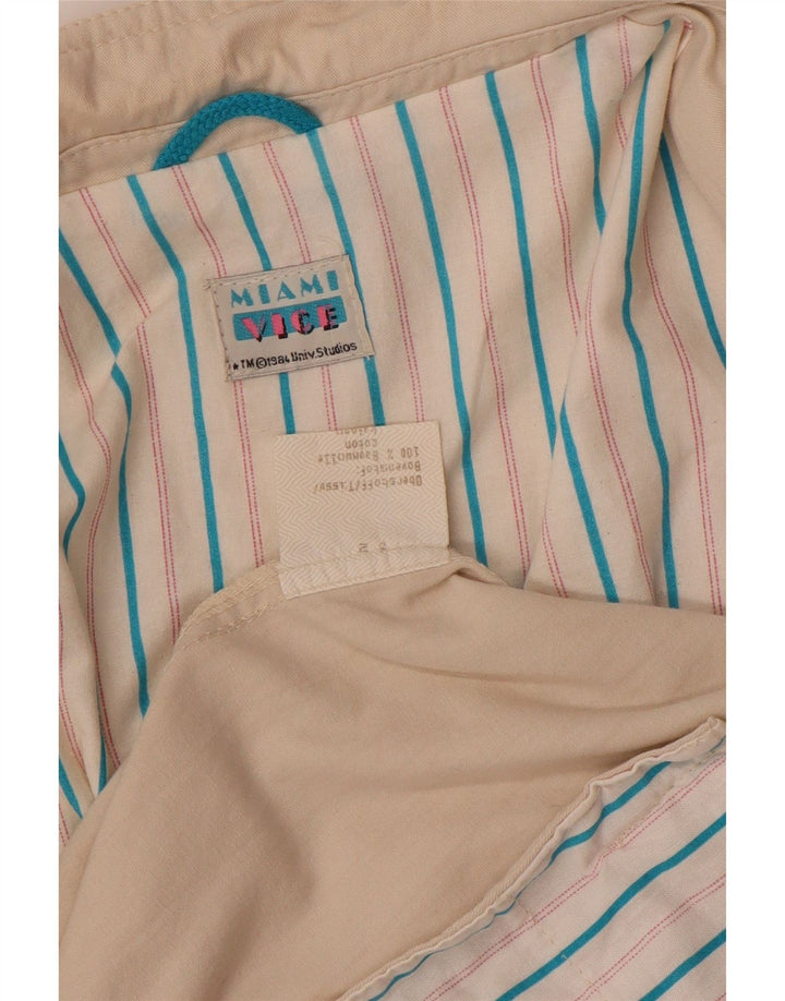 Vintage Herre 1 Knap Blazer Jakke EU 52 XL Beige Bomuld