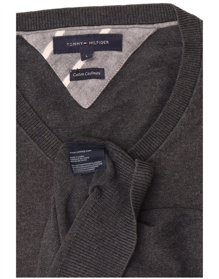 Canotta da uomo Tommy Hilfiger Canotta grande in cotone grigio
