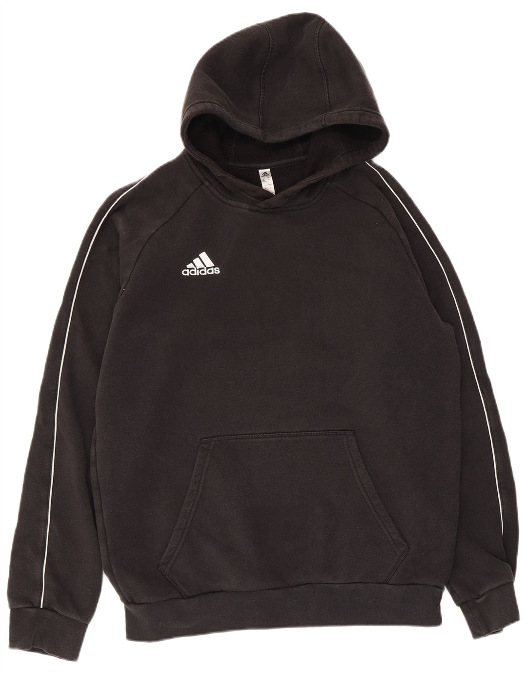 Adidas Mens Hoodie Jumper Medium Black Cotton