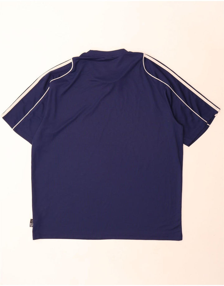 T-shirt Adidas Climalite da uomo Top XL in poliestere blu navy