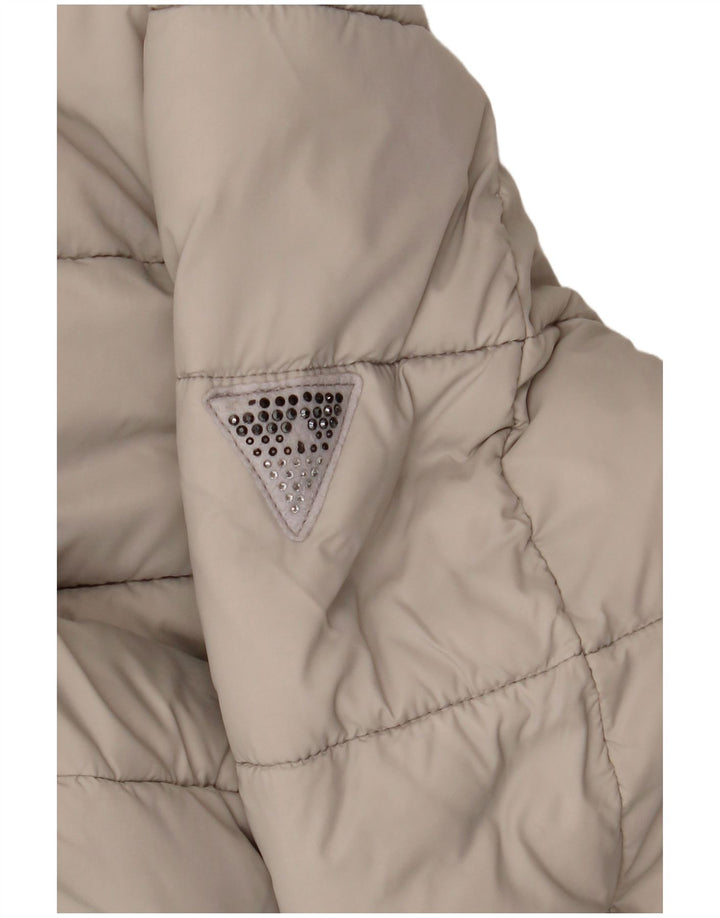 GUESS Polstret jakke til kvinder UK 16 Large Beige Polyester