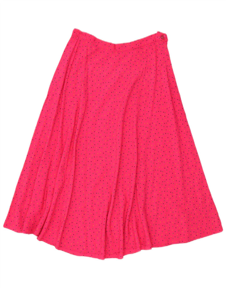 Vintage Womens A-Line Skirt W26 Small  Pink Spotted