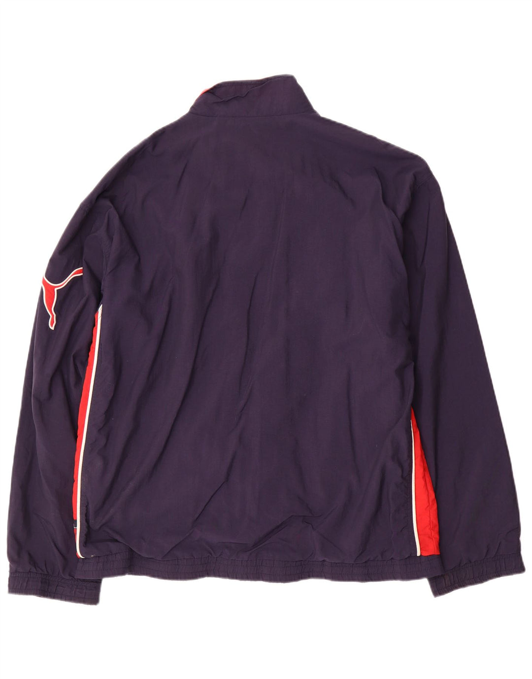 Puma Mens Tracksuit Top Jacket Large Navy Blue Colourblock