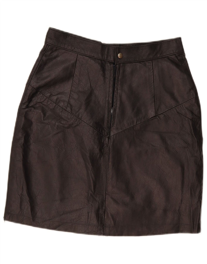 Fusta din piele vintage pentru femei W28 Medium Black