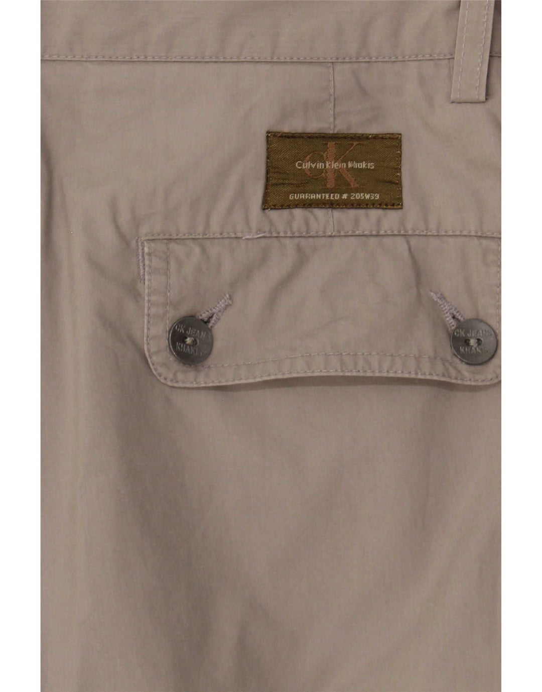 Calvin Klein Womens Straight Cargo Trousers W29 L32 Grey Cotton