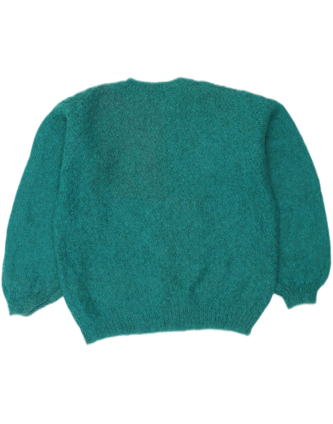 VINTAGE Womens Crew Neck Jumper Sweater UK 14 Medium Turquoise Vintage Vintage and Second-Hand Vintage from Messina Hembry 