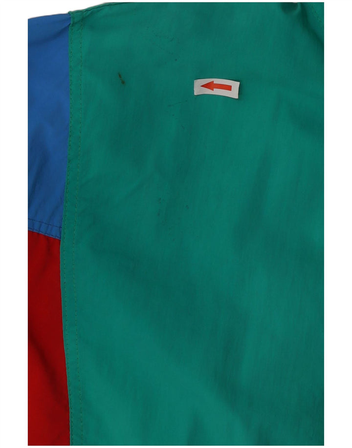 Vintage herre anorakjakke IT 44 XS Flerfarvet Colourblock Polyamid
