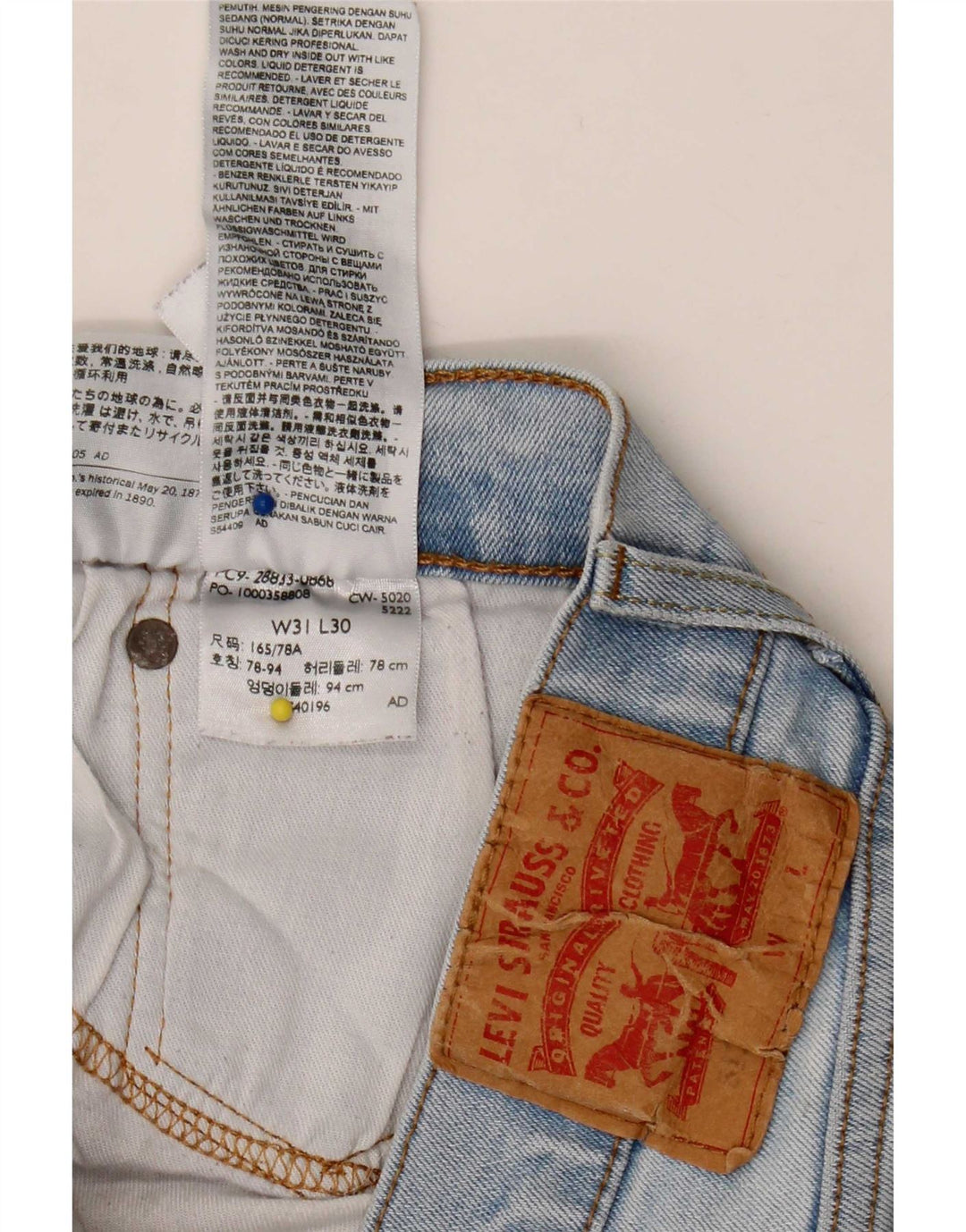 Blugi Levi's 511 Slim pentru bărbați W31 L30 Bumbac albastru