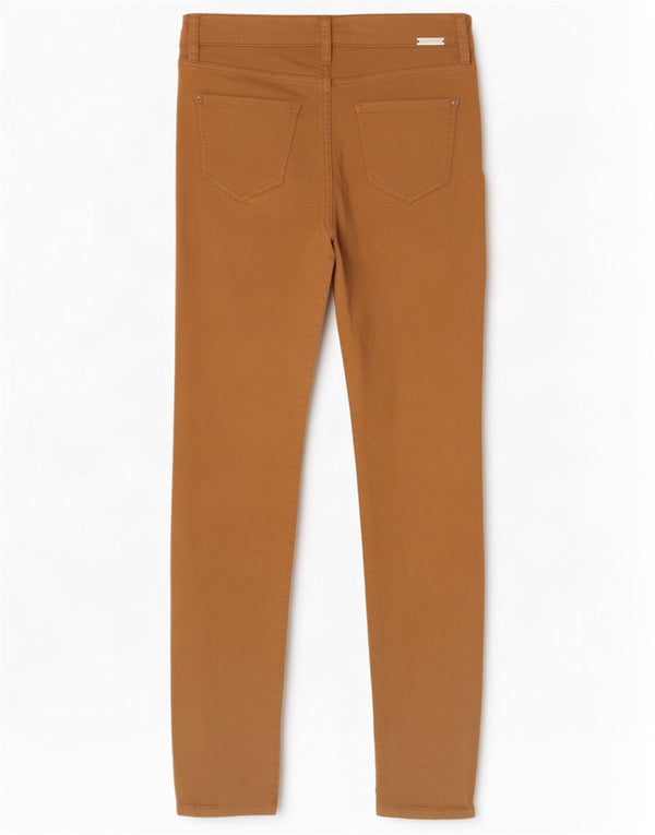 Massimo Dutti Damen Skinny Freizeithose EU 36 XS W26 L29 Beige