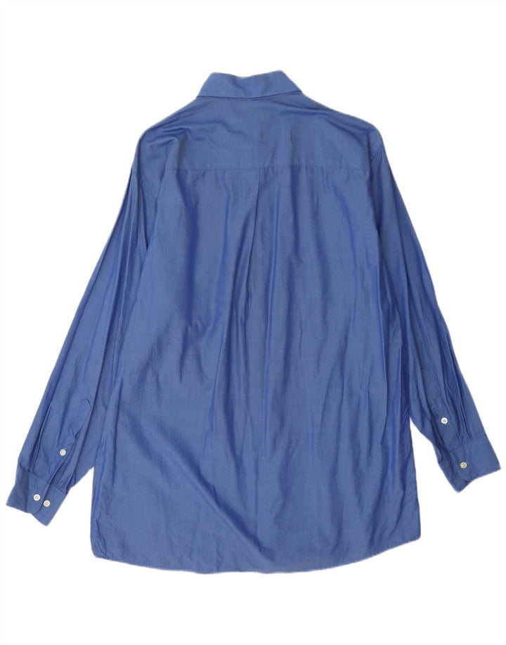 Dkny Mens Shirt Size 16 Large Blue Cotton