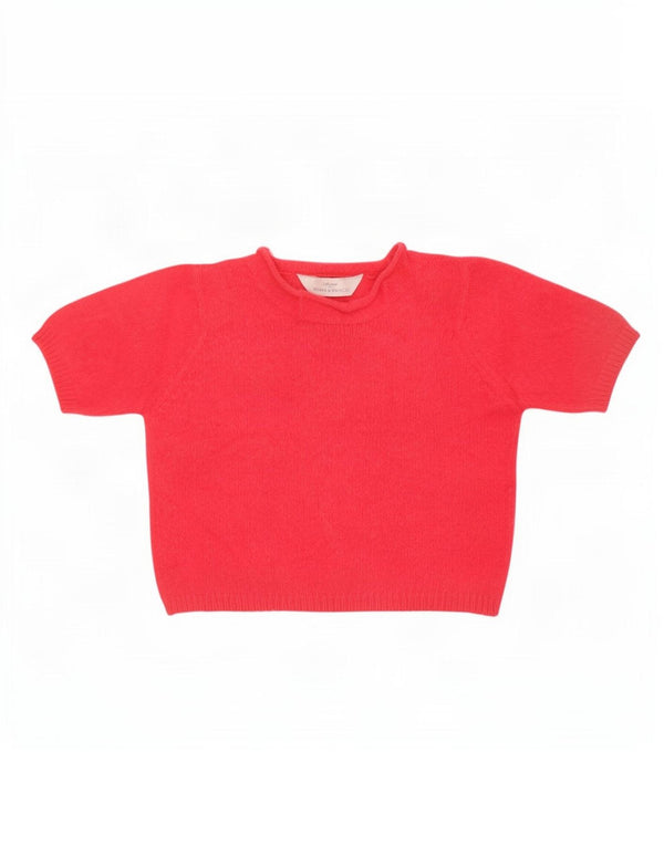 Maglione a collo alto corto da donna Marks & Spencer UK 10 piccolo rosa