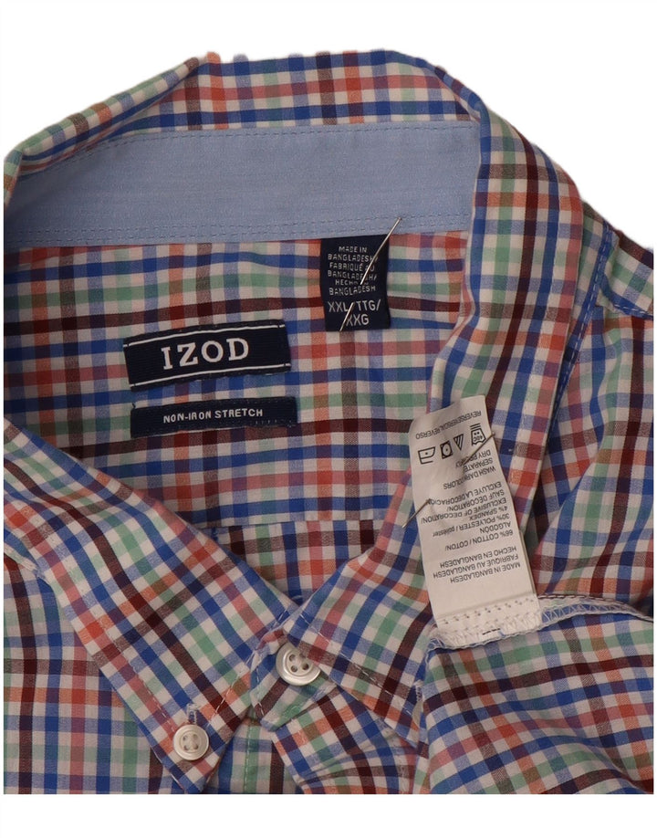 Camicia da uomo IZOD 2XL in cotone a quadretti multicolore