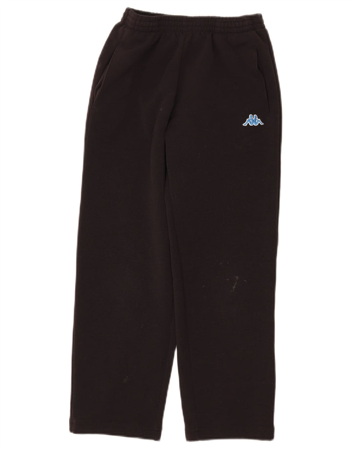 KAPPA Boys Tracksuit Trousers 7-8 Years  Black Polyester