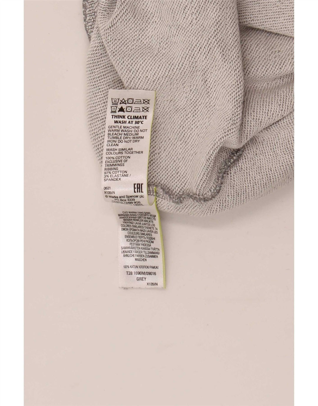 Marks & Spencer Mens Tracksuit Trousers Large Grey Cotton