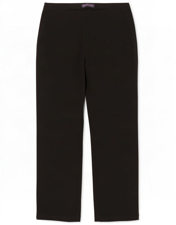 Marks & Spencer Pantaloni casual slim da donna UK 12 Medium W30 L28 Nero