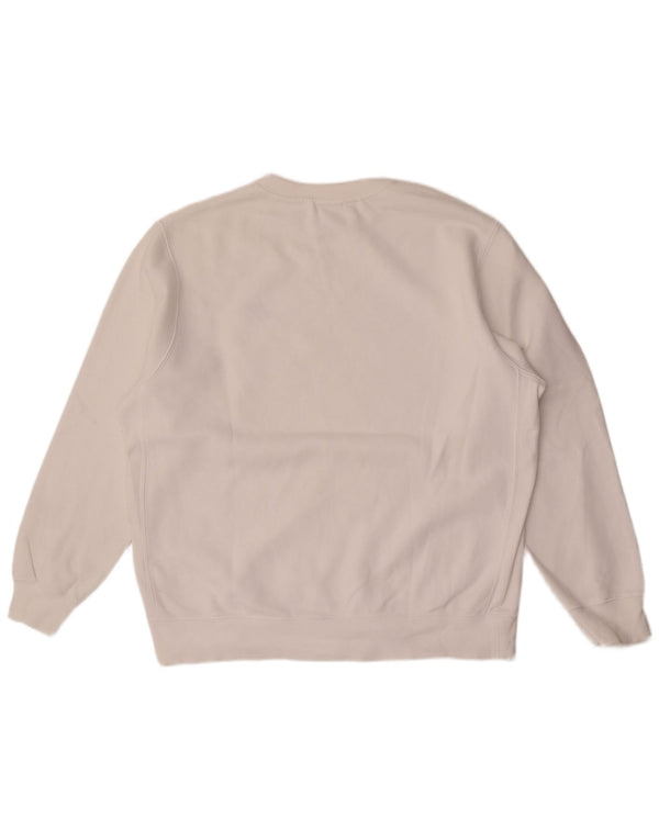 Felpa Nike Uomo Maglione Large Bianco Cotone