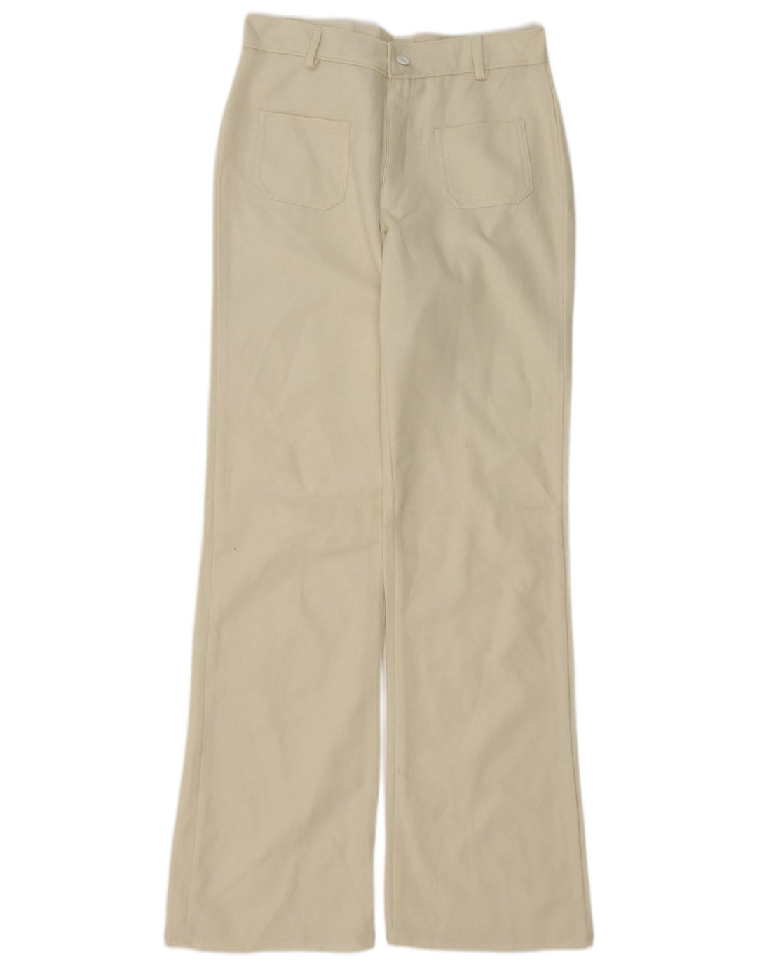 Vintage Womens Bootcut Casual Trousers W30 L34 Off White