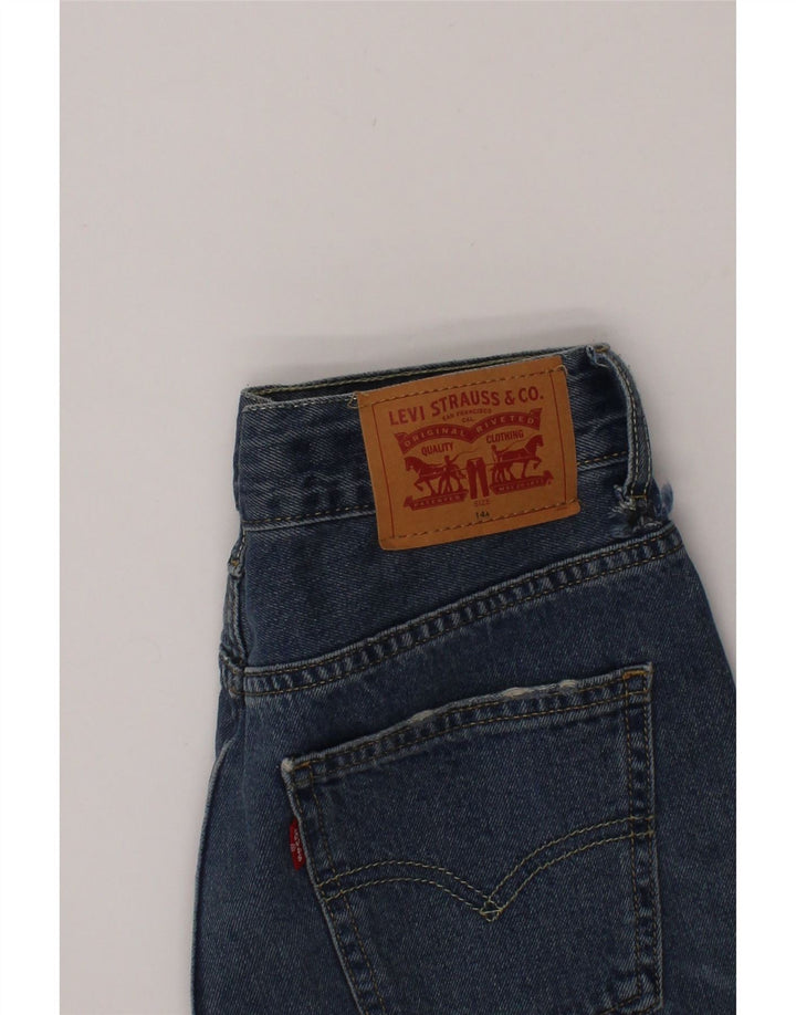 LEVI'S Boys 511 Graphic Slim Denim Shorts 13-14 Years W28 Blue Vintage Levi's and Second-Hand Levi's from Messina Hembry 