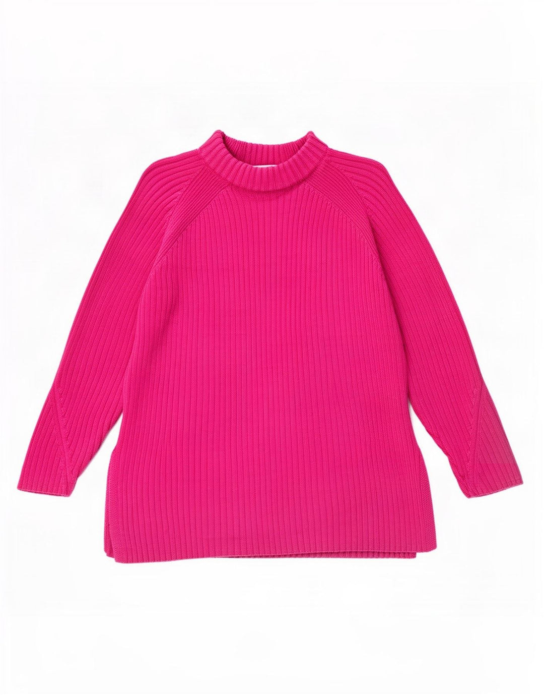 Marks & Spencer Womens Turtle Neck Jumper Sweater UK 14 Medium Pink Cotton