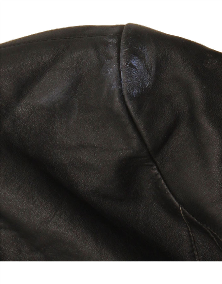 SUMMIT Womens Leather Jacket UK 14 Medium Black Leather Vintage Summit and Second-Hand Summit from Messina Hembry 