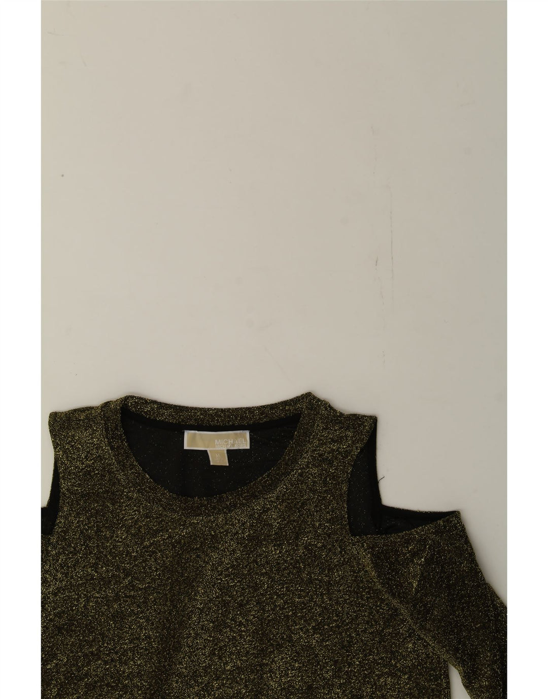 MICHAEL KORS Womens Blouse Top UK 12 Medium Gold Polyester Vintage Michael Kors and Second-Hand Michael Kors from Messina Hembry 