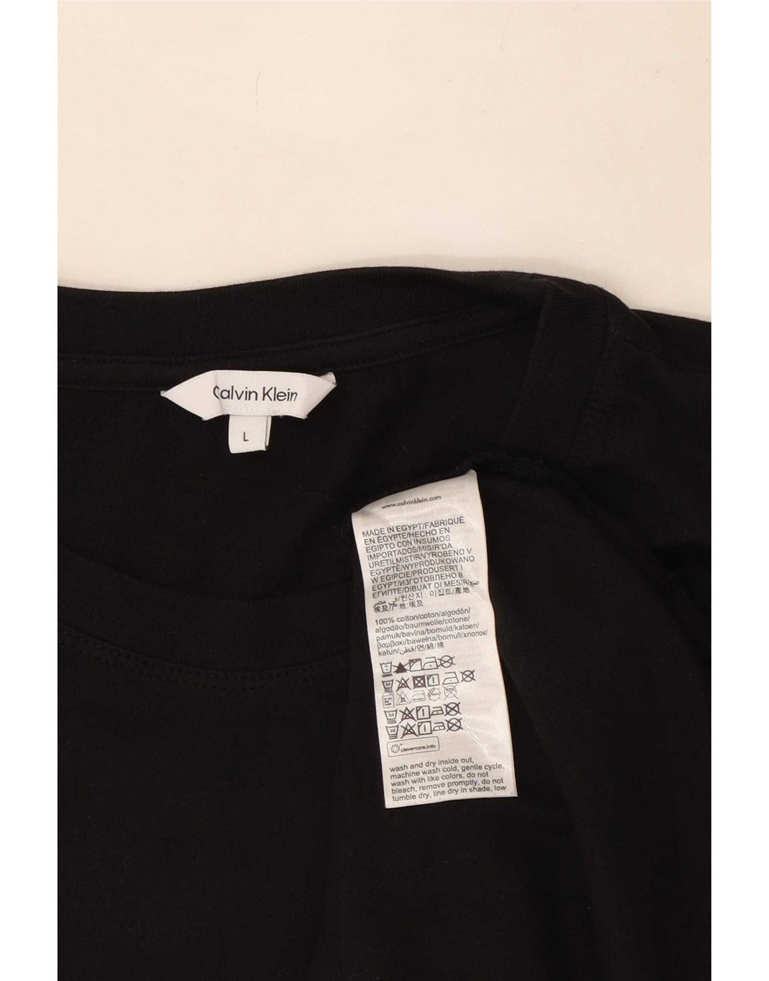Calvin Klein Mens T-Shirt Top Large Black Cotton