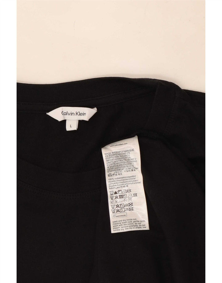 Calvin Klein Mens T-Shirt Top Large Black Cotton