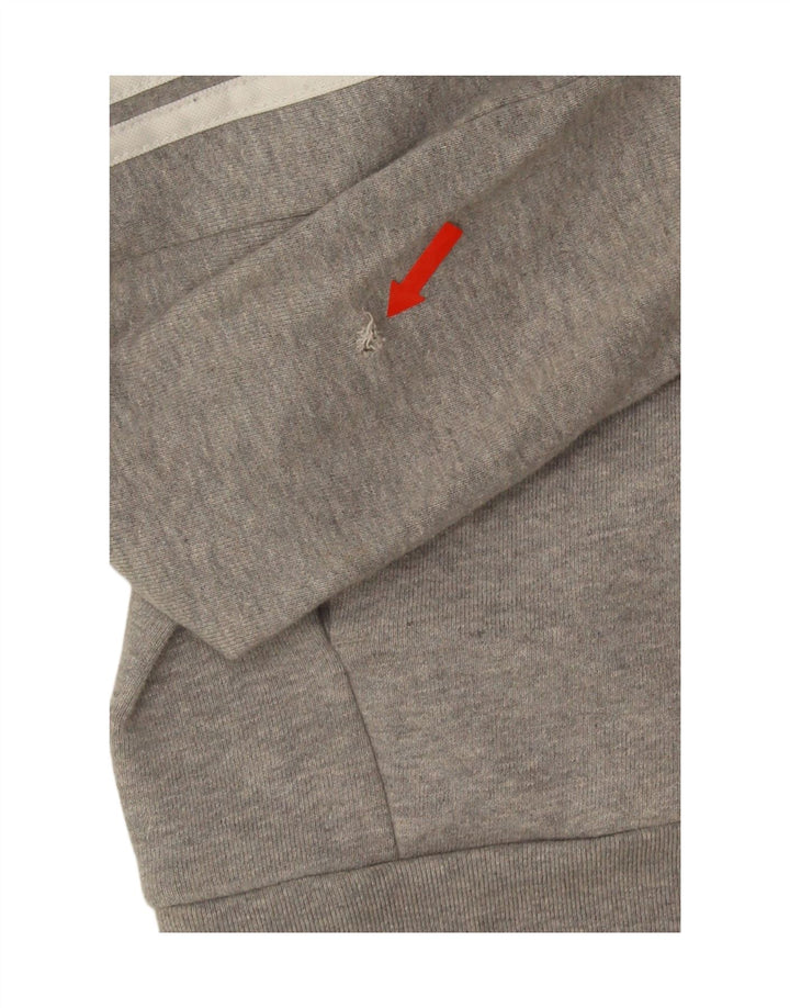 Adidas Mens Regular Fit Zip Hoodie Sweater Medium Grey Cotton