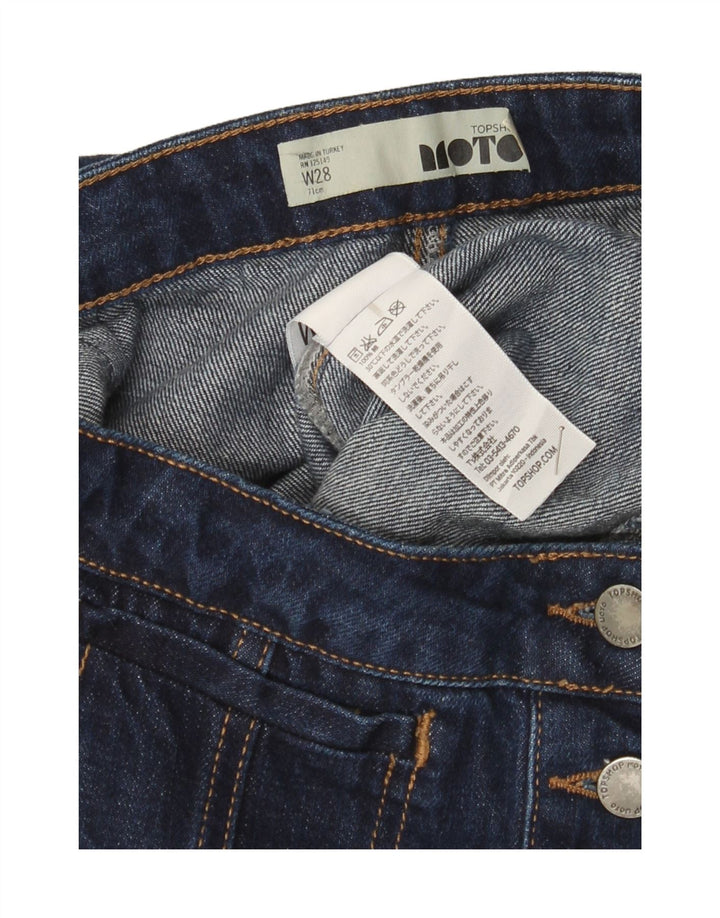 Topshop Womens Mini Denim Skirt W28 Medium Navy Blue Cotton