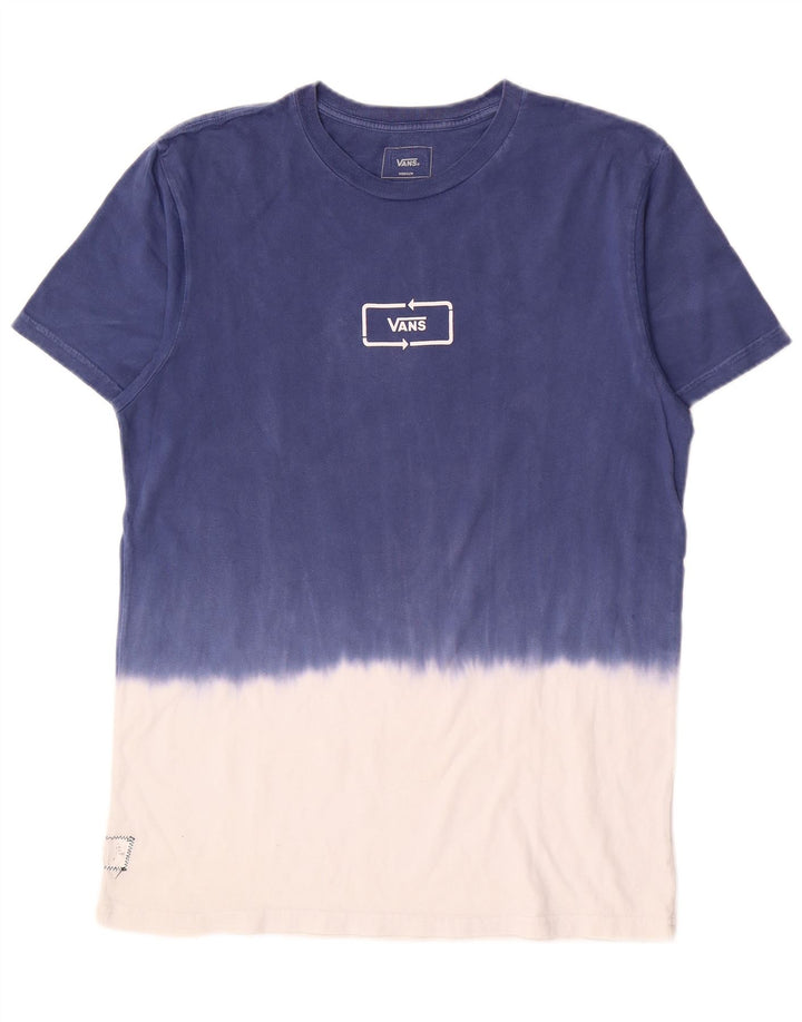 Vans Hombre Camiseta Top Azul Medio Colorblock Algodón
