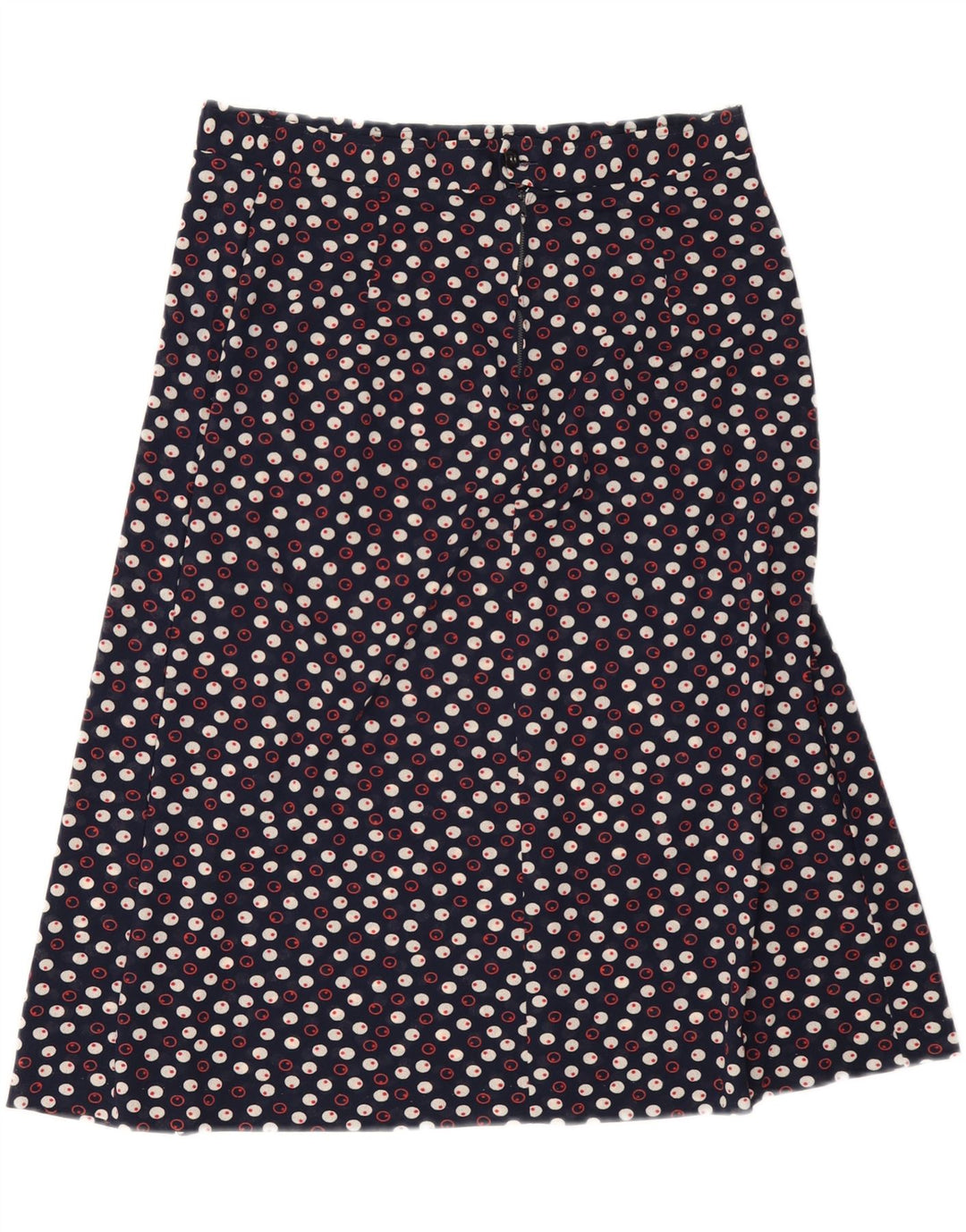 VINTAGE Womens A-Line Skirt  W32 Large  Navy Blue Geometric Vintage Vintage and Second-Hand Vintage from Messina Hembry 