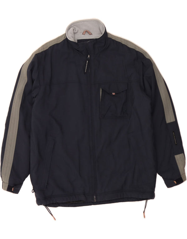 BEN SHERMAN Giacca a vento da uomo UK 40 Large Blu Navy Colorblock