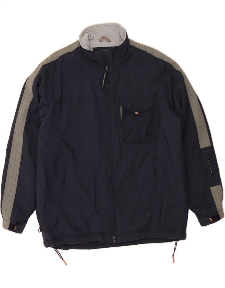 BEN SHERMAN Mens Windbreaker Jacket UK 40 Large Navy Blue Colourblock